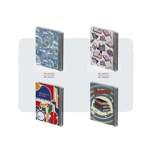 دفتر فانتزی سیمی ۱۵۰ برگ وزیری جلد سخت کارتن ۲۰ عددی 90041 (برند الیپون)