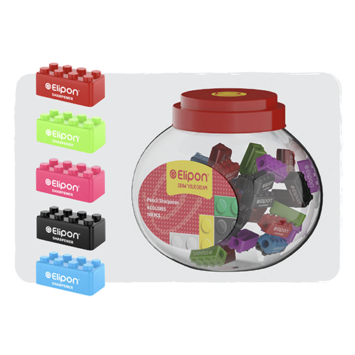 تراش مخزن دار طرح لگو بسته 108 عددی (برند الیپون)