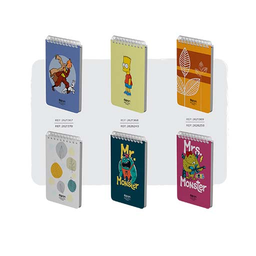 دفتر یادداشت فانتزی سیمی ۸۰ برگ جلد نرم کارتن ۱۳۲ عددی 90064 (برند الیپون)