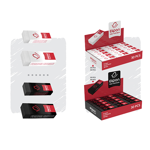 پاک کن کلاسیک سفید سایز بزرگ بسته ۲۰ عددی (برند الیپون)