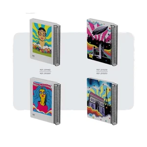 پک دفتر فانتزی سیمی 200 برگ رحلی جلد سخت بسته 1۲ عددی (برند الیپون)