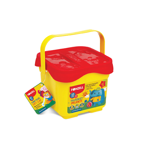 خمیر بازی 1۵ رنگ مدل فیگور خنده kids کارتون ۱۲ عددی (برند فونزل)