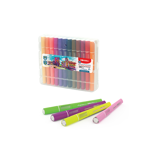ماژیک 24 رنگ Super Brush Markers کارتن 36 عددی (برند فونزل)