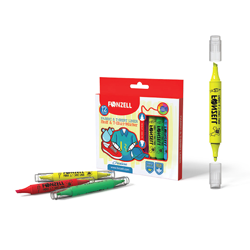 ماژیک 12 رنگ T Shirt Markers کارتن 96 عددی ۳۰۰۳ (برند فونزل)