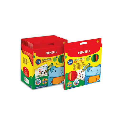 مداد رنگی 24 رنگ مقوایی kids (برند فونزل)