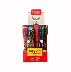 ولت خودکار سمی ژل رنگ ترکیبی با نوک نوشتاری 0.1 بسته ۴ عددی (برند الیپون)