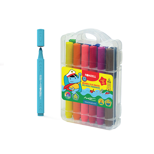 ماژیک 12 رنگ Washable Color Markers کارتن ۷۲ عددی ۳۰۰۶ (برند فونزل)