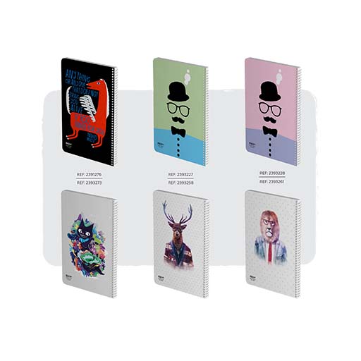 دفتر فانتزی سیمی ۱۰۰ برگ وزیری جلد نرم کارتن ۳۶ عددی 900351 (برند الیپون)