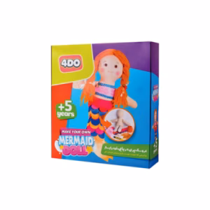 کیت عروسک سازی مدل پری دریایی کارتن ۱۲ عددی (برند 4do)