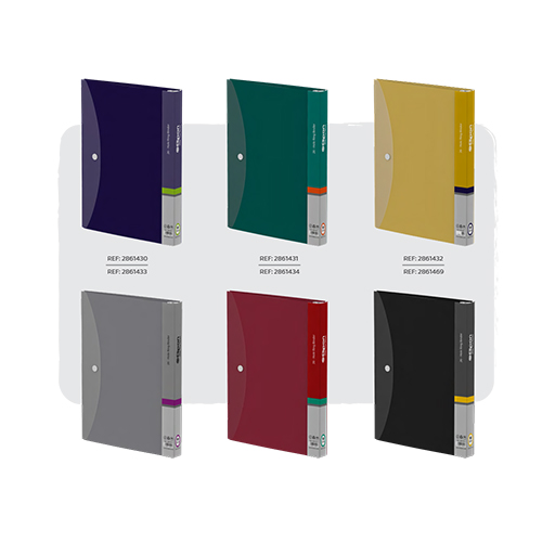 دفتر کلاسوری 100 برگ 2۷5 در 2۲0 میلیمتر سوزنی کارتن 12 عددی 300۲۵ (برند الیپون)