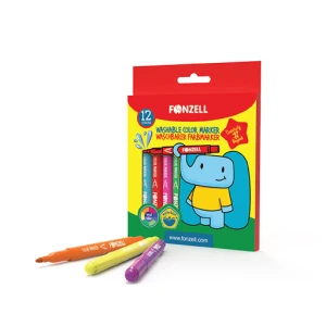 ماژیک 12 رنگ Scented Washable Color Markers کارتن ۱۴۴ عددی ۳۰۰۱ (برند فونزل)