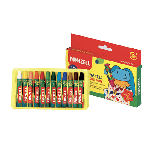 پاستل روغنی ۱۲ رنگ kids کارتون ۷۲ عددی (برند فونزل)