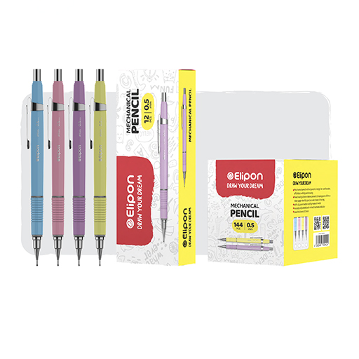 مداد مکانیکی فانتزی پاستلی ۰.۵ کارتن ۱۴۴ عددی (برند الیپون)