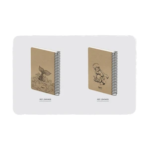 دفتر یادداشت سیمی 100 برگ بی خط کرجی سایز 21۰ در 140 میلیمتر کارتن ۲۰ عددی ۹۰۰۷۵ (برند الیپون)