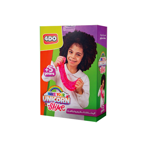 کیت ساخت اسلیم طرح یونیکورن کارتن ۱۲ عددی (برند 4do)