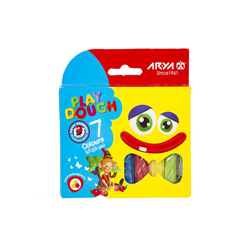 خمیر بازی 7 رنگ جعبه مقوایی (برند آریا)