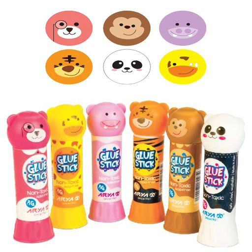 چسب ماتیکی 8 گرم عروسکی بسته 24 عددی 8024 (برند آریا)