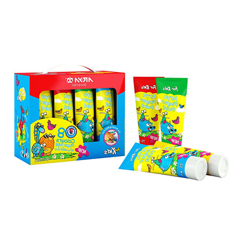 رنگ انگشتی تیوپی 8 رنگ (برند آریا)