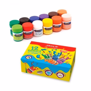 گواش 12 رنگ جعبه مقوایی (برند آریا)